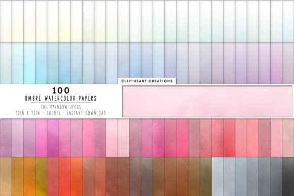 100 Watercolor Ombre Papers for Backgrounds That Breathe Life Into Editorial Design