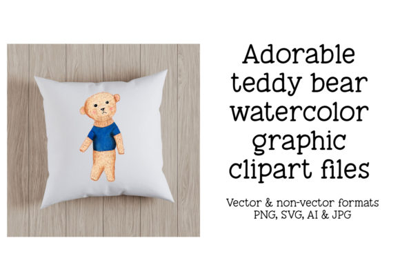 Adorable Teddy Bear Watercolor Graphic Review