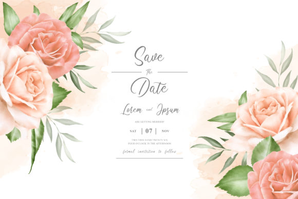 Beautiful Orange Watercolor Wedding Card: A Vibrant Print Templates Pick for Local Branding