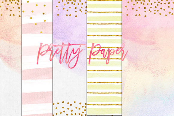 Digital Download Watercolor Clip Art & Backgrounds