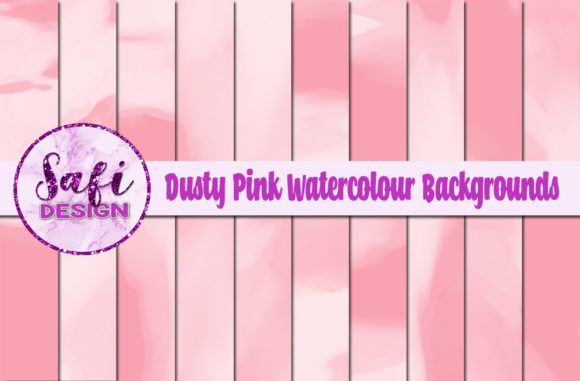 Dusty PInk Watercolour Digital Papers