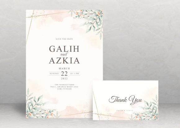 Floral Watercolor on Wedding Card: A Print Templates Gem for Elegant Editorial Design