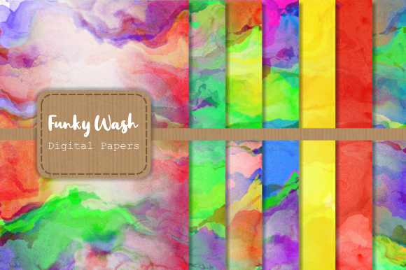 Funky Wash Watercolor Papers: Fresh Backgrounds for Modern Branding