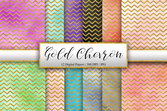 Gold Chevron Watercolor Background: A Designer’s Review for Bloggers & Content Publishers