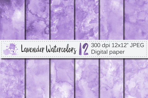 Lavender Watercolor Backgrounds for Digital Sellers