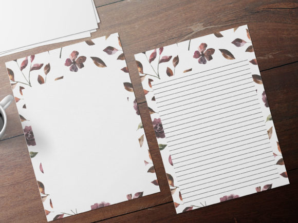 Minimal Watercolor Flowers Stationery for Print Templates That Elevate Editorial Design