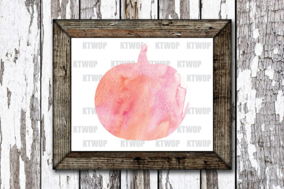 Pink Watercolor Pumpkin PNG for Crafts & Content Publishing