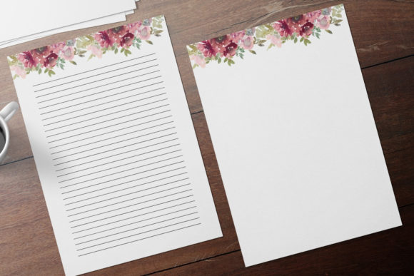 Red Saffron Red Cream Watercolor Set: A Print Templates Gem for Bloggers and Publishers