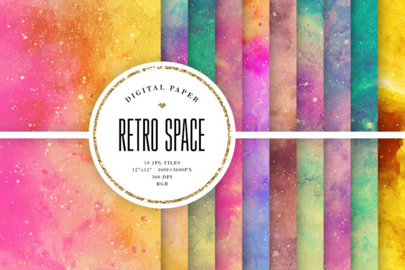 Retro Space Watercolor Backgrounds: A Designer’s Honest Take
