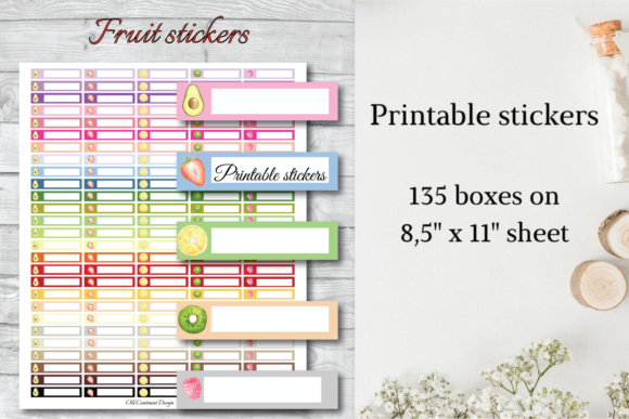 Watercolor Fruit Sticker, Eat Fruits: A Fresh Design Asset for Print Templates and Branding Projects