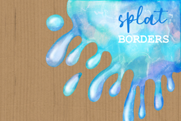 Watercolor Ink Paint Splatter Borders Review for Real Embroidery Projects