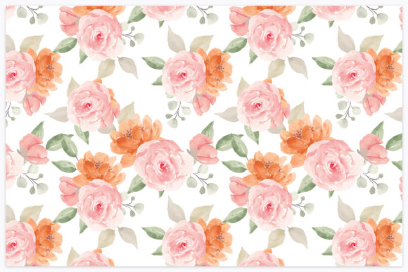 Watercolor Seamless Pattern with Flower for Modern Branding & Marketing