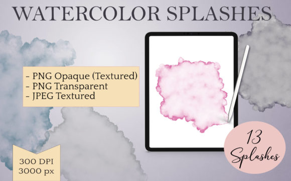 Watercolor Splashes Textured – Multi-Color for Real Branding Impact